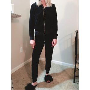 Juicy Couture tracksuit joggers hoodie velour set